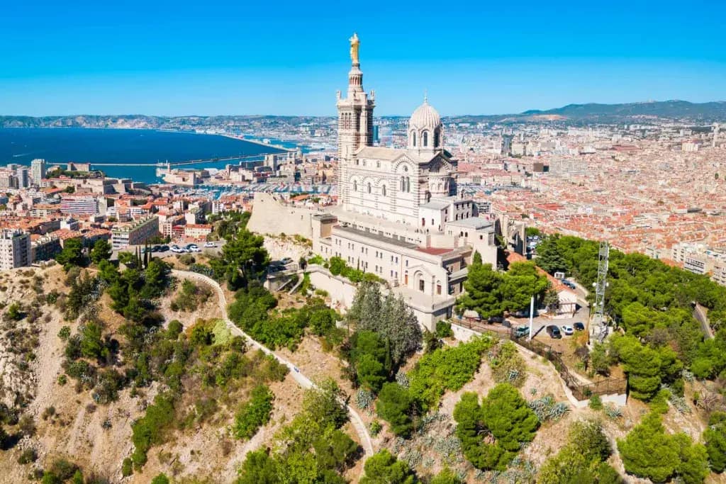 Vue depuis Notre Dame de la Garde à Marseille